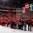 BUFFALO, NEW YORK - JANUARY 5: Team Canada stands tall for the national anthem following a victory against Sweden in the gold medal game at the 2018 IIHF World Junior Championship. (Photo by Greg Kolz/HHOF-IIHF Images)

